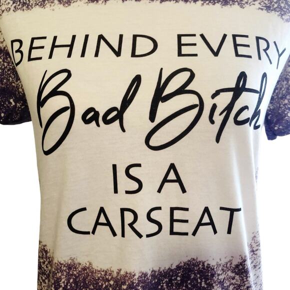 Whiskey Kiss Tops - Car Seat Mama Bleach Dye Handmade Graphic Tee